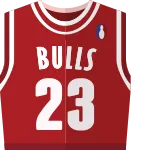 Chicago Bulls Style Uniform SVG Icon